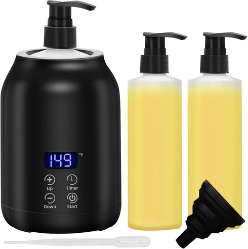 Massage Oil Warmer, Yofuly Electric Massage Oil Digital Heater with Two Oil