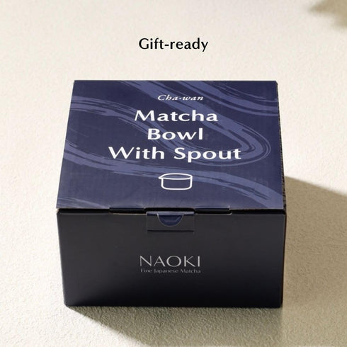 Naoki Matcha Traditional Ceramic Chawan Bowl Set, Hand Made with Black Matte Glaze for Perfect Matcha