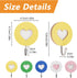 Wooden Double Heart-Shaped Self-Adhesive Hooks, 5pcs Key Holder Coat Hook Strong Adhesive Hooks for Home Office Hotel Wall Decoration