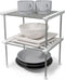 carrotez Cabinet Organizer Shelf, Set of 2 Stackable Kitchen Counter Shelves, Kitchen