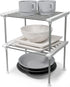 carrotez Cabinet Organizer Shelf, Set of 2 Stackable Kitchen Counter Shelves, Kitchen