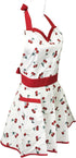 Wrapables Sweet Cherries Adjustable Flirty Hostess Apron