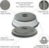 Microwave Lid, Foldable Microwave Oven Cover for Food, BPA Free Plastic and Silicone, Multi-purpose Kitchen Tool (Gray)