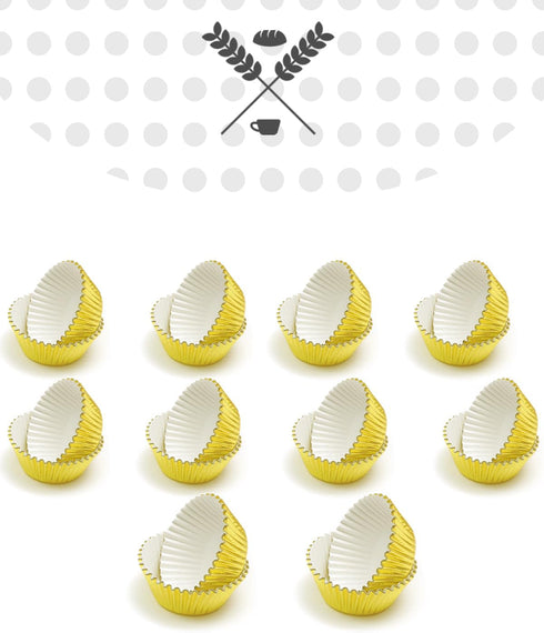 qiqee Gold Foil Cupcake Liners For Baking 300 Count Baking Cups Thick & Sturdy, Oil Resistance,Muffin Liners Paper(Standard Size) by qiqee