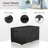 46L 22W 24H inch, Patio Deck Box Cover Waterproof Outdoor Rectangular Storage Bench Cover x x Black