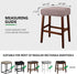 Lussenwert Set 2, Stool Covers Rectangular of Jacquard Vanity Stool Covers Stretch Washable Saddle Bar Stool Slipcover