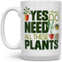 Plant Lover Coffee Mug, Houseplant Tea Cup, Gardner Green Thumb Gifts, 15oz