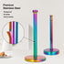 Countertop, Paper Towel Holder Rainbow Kitchen Paper Towel Holder Stand with Stainless Steel Base for Kitchen