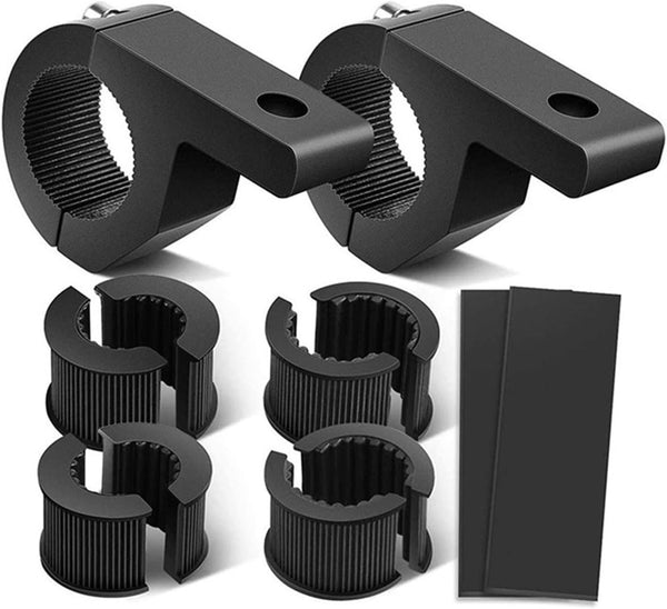 Light Bar Mounts, 2 PCS UTV Motorcycle Mounting Bracket for 0.75"/1"/1.25" Roll Cage Bull Bar