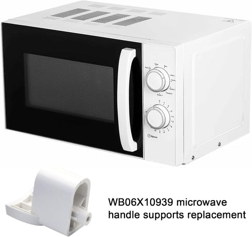 WB06X10943 Microwave Handle Support: Compatible Replacement for GE, Hotpoint Microwave Handle, Replaces 3025054