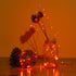 YKB 6 Pack Orange Fairy String Lights, Battery Operated Starry String Lights on 3.3ft/1m Silvery Copper Wire