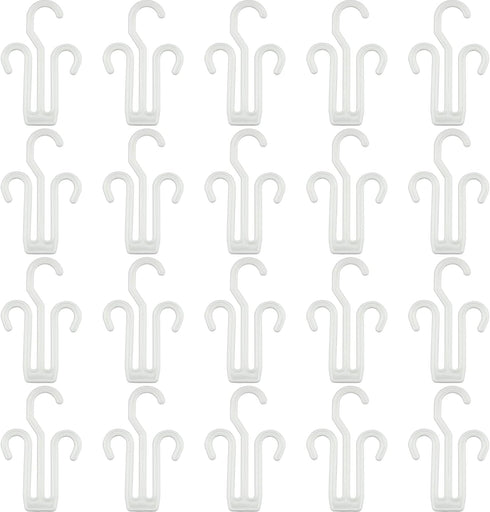 IFAMIO 20 Pack White Plastic Shoe Drying Shelf Hangers, Lightweight, Durable, Sturdy,