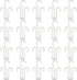 IFAMIO 20 Pack White Plastic Shoe Drying Shelf Hangers, Lightweight, Durable, Sturdy,