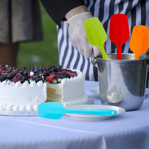 Food Grade Silicone Spatula Set - Heat Resistant Small Rubber Spatulas, 4 Piece Multicolor