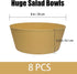WANBY Large Plastic Bowls Set, Unbreakable Dinner Bowls, Lightweight, Dishwasher & Microwave Safe (8 Pack, 54Oz)