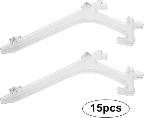 15 Pcs 7 Inch Clear Plastic Easels, Stand/Plate Holders for Pictures, Artworks, Posters, Small Boards