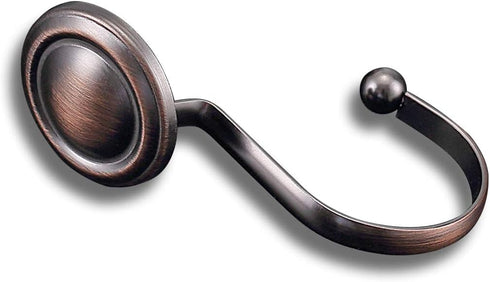 CHICTIE Bronze Shower Curtain Hooks Rings, Oil Rubbed Decorative Shower Curtain Hooks, Set of 12 (Oil-Rubbed Bronze)