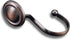 CHICTIE Bronze Shower Curtain Hooks Rings, Oil Rubbed Decorative Shower Curtain Hooks, Set of 12 (Oil-Rubbed Bronze)
