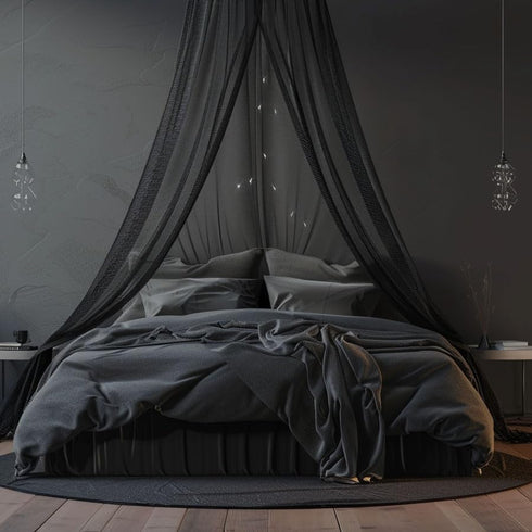 Comtelek Mosquito Net Bed Canopy for Girls,King Canopy Bed Curtains Full Queen Size from Ceiling,Dome Mosquito Netting