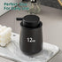 Black Foaming Soap Dispenser, Modern Ceramic 12 Oz Foam Hand Soap Dispenser for Bathroom, Kitchen