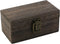 Antique Wooden Box with Hinged Lid and Lock, Decorative Storage Box for Crafts, Hobbies, and Jewelry