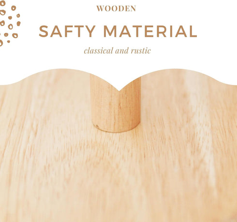 Paper Towel Holder, Large Base Dia 7" Wooden Natural Color Stand for Kitchen Bathroom, ZJ281Y