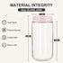 24oz 8 SHOWIN Overnight Oats Containers with Lids, Glass Jars with Lids pcs, Pink, Wide Mouth Mason jars for Salad