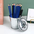 Mini Desktop Trash Can with Lid, Tiny Metal Garbage Can for Home Office Countertop
