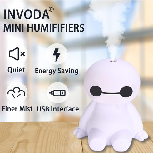 INVODA Small Humidifier Cool Mist Portable Desk Humidifier USB Personal Mini Humidifiers for Bedroom Office Car Plants by INVODA