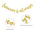 Forever & Always Banner for Bridal Shower, Engaged, Wedding Anniversary Party Decorations (Gold Glitter)