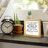 GXJGWSQ 5.9x5.9 Inch Wooden Inspirational Office Sign Let Your Smile Change The World Decor Plaque Motivational Desk