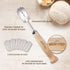 Bread Story Set of 3 Danish Whisk Dough Lame Slashing Tool and Wooden Scraper Tool for Pastry Baking