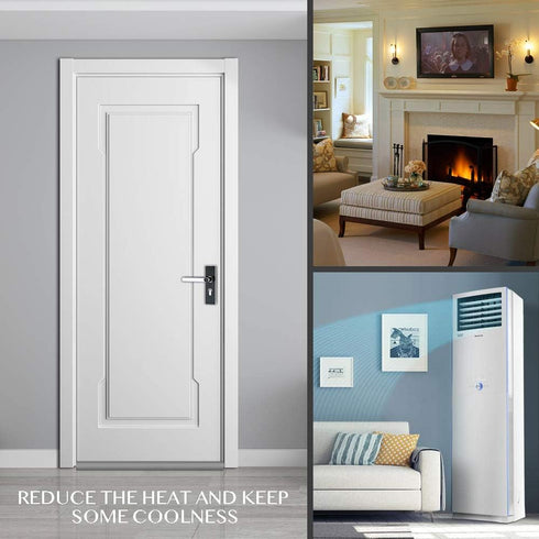 Waterproof Twin Door Draft Stopper - Adjustable Size 30" to 36" Weather Stripping Noise Blocker