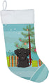 Caroline's Treasures BB1607CS Christmas Tree and Black Labrador Christmas Stocking, Holiday Decorations