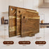 Set 3 Acacia Wood Cutting Board, Solid Wood Cutting Board of with holding stand and Deep Juice Grooves & Built