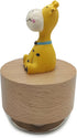 falado Mini Wooden Animal Rotary Music Box with Cute Giraffe Ornament (It's a Small World.)