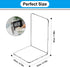 Lulonpon 8pcs Acrylic Book Ends - Non-Skid Clear Bookends for School Library and Desktop Organizer, Book Shelves