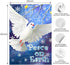 Winter Bird Peace on Earth Flags for Outdoors 28 x 40 Double Sided, Winter Outdoor House Flag for Lawn