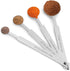 7 Inches Long Handle Measuring Spoons Set, Premium Stainless Steel Spoon for Accurate Measure Liquid or Dry Ingredients.