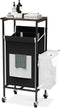 Laundry Hamper with Lid,Rolling Laundry Basket with Wheels,Metal Frame Sorter with Top