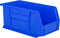 Hudson Exchange Plastic Stackable Storage Bin - 11" x 5-1/2" x 5" Hanging Container (Blue)