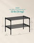2-Tier Closet, 11.8 17.7 12.2 Inches, ULSA112BH01 SONGMICS Shoe Rack for Compact Metal Shoe Organizer Shelf