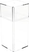 Pioneer Plastics 048C Clear Large Rectangular Plastic Container, 3.75" W x 3.75" D x 8.25" H, Pack of 2