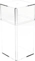 Pioneer Plastics 048C Clear Large Rectangular Plastic Container, 3.75" W x 3.75" D x 8.25" H, Pack of 2