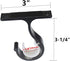 Curtain Rod Brackets 2pcs, Black Curtain Rod Holder for Drapery Rod with Diameter 1-1/8"(28mm) Installed to The Ceiling