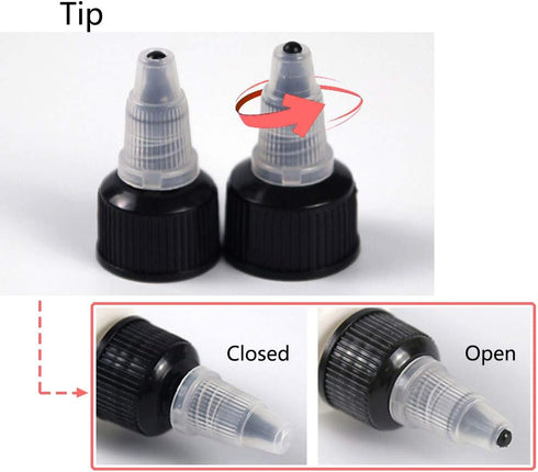 20 Pcs 4 Oz Plastic Squeeze Condiment Bottles with Twist-on Cap Lids, Squirt Sauce Bottles for Ketchup, Mustard, Olive