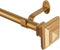 Elrene Home Fashions Florence Single Curtain Rod with Stacked Square Finials, 1" Diameter, Soft Gold, 28X48