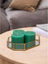 CANDWAX Set of 3 Rustic Unscented 3x3 Pillar Candles - No Drip Green Candles for Home Decor