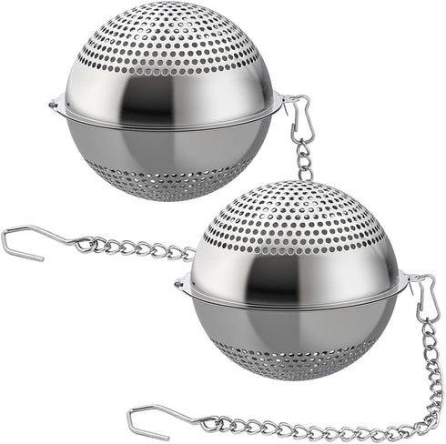 Lyxa SR 2 Pack Food Grade 304 Stainless Steel Mesh Tea Ball 2.1 Inch