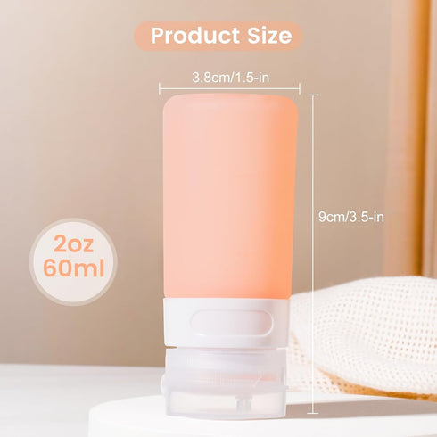 2-oz 4 Pack, MICEBAY Condiment Squeeze Bottles for Sauces, Mini Silicone Salad Dressing Container to Go with Reusable
